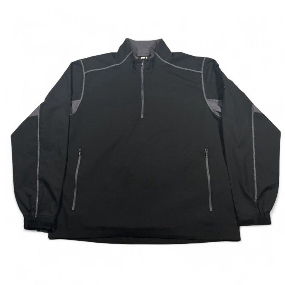 FootJoy FJ 1/4 Zip Golf Pullover Jacket Black Gray Men’s XL